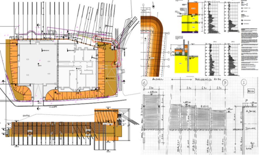 Deep urban construction pits