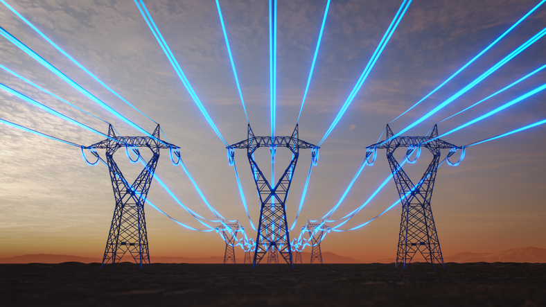 Hight voltage power line Wahle-Mecklar 380kV